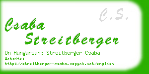 csaba streitberger business card